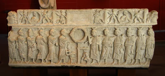 Sarcophagus Showing the Anastasis (marble)